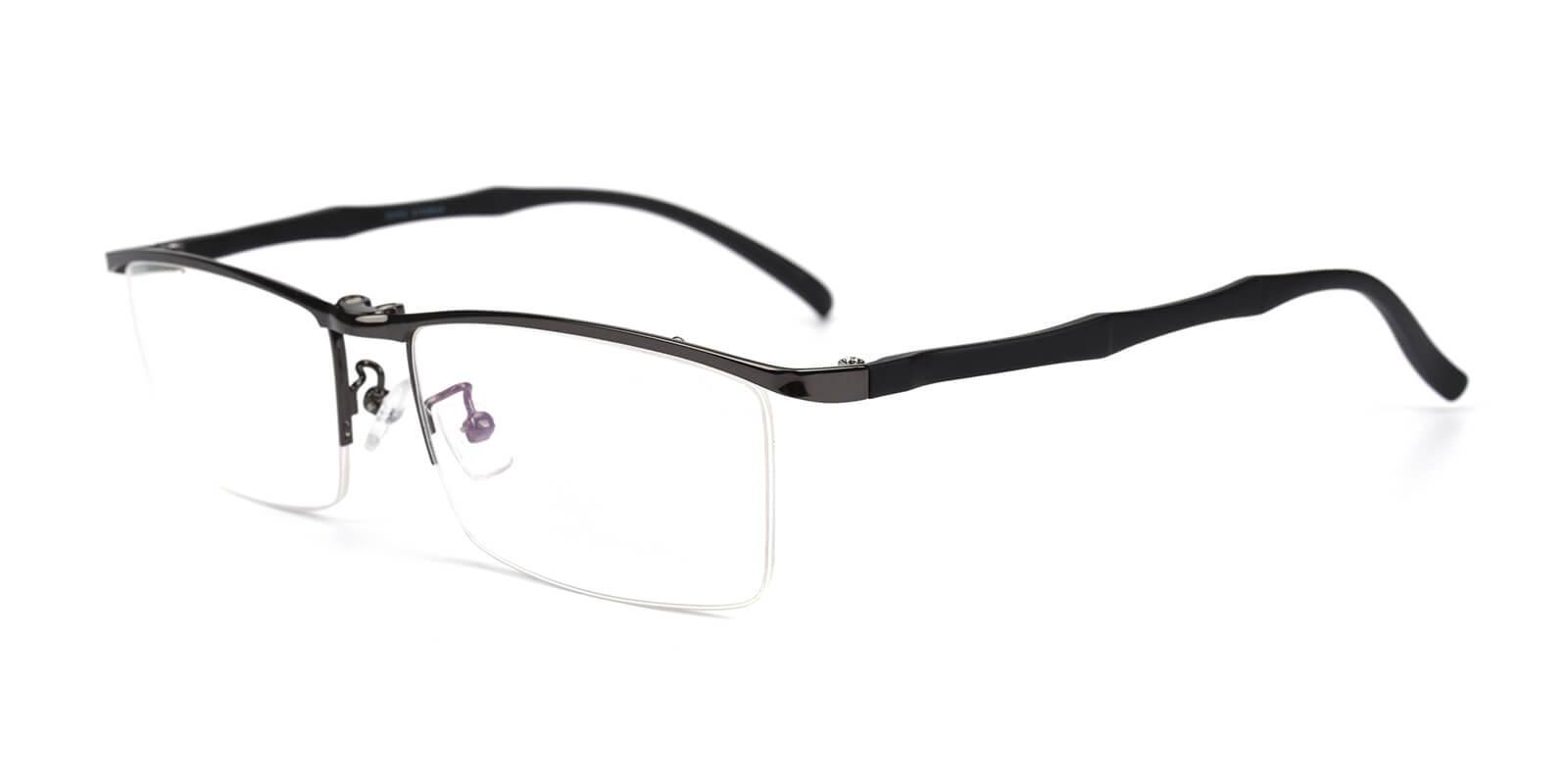 Sphinx Clip-On Gun Metal Eyeglasses , NosePads , SpringHinges Frames from ABBE Glasses
