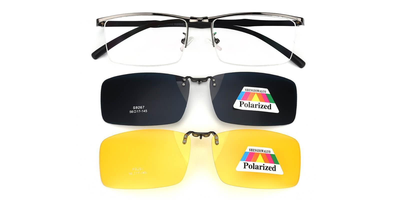 Sphinx Gun Metal Eyeglasses , NosePads , SpringHinges Frames from ABBE Glasses