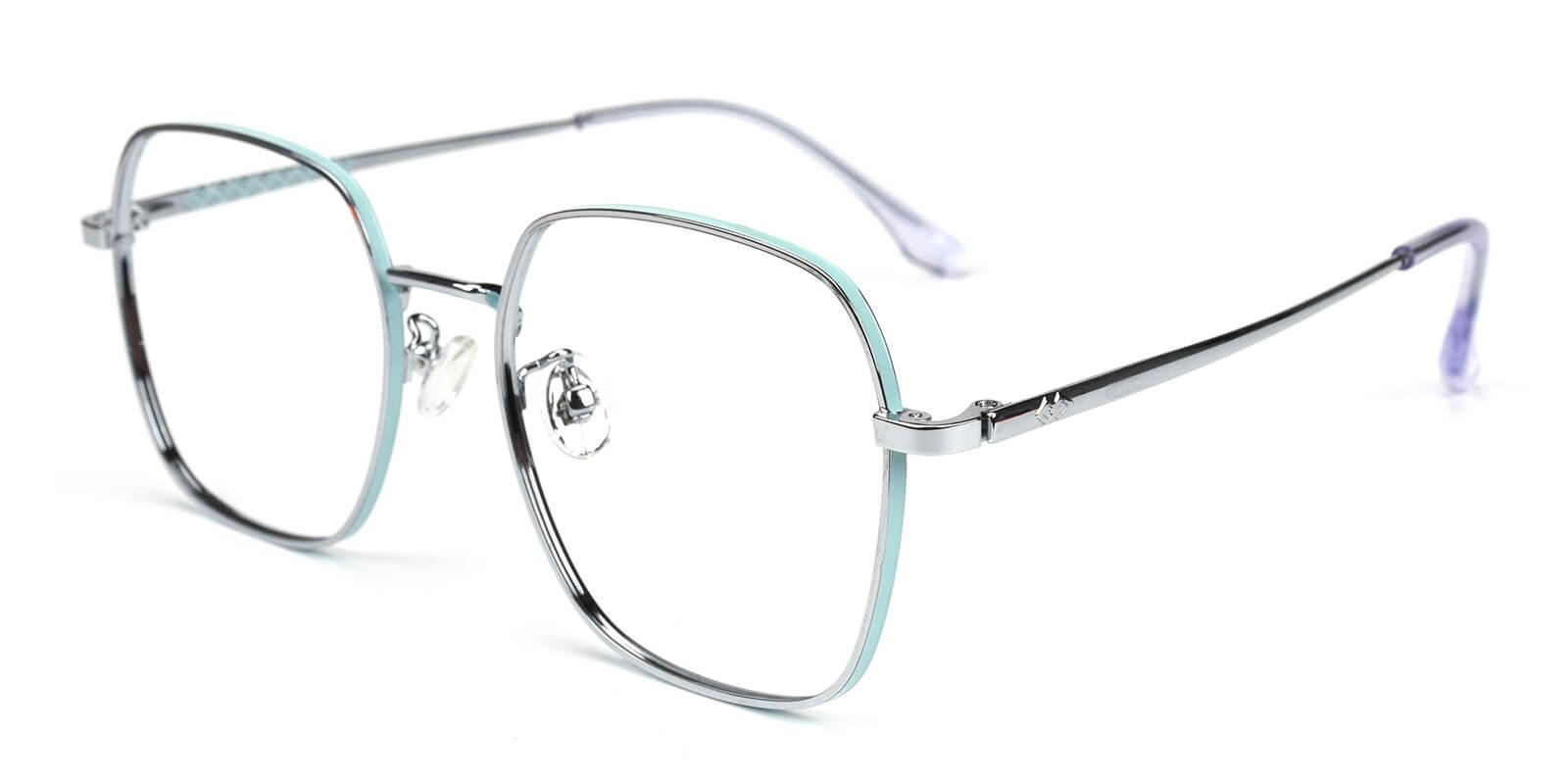 Thelma Silver Metal Eyeglasses , NosePads , SpringHinges Frames from ABBE Glasses