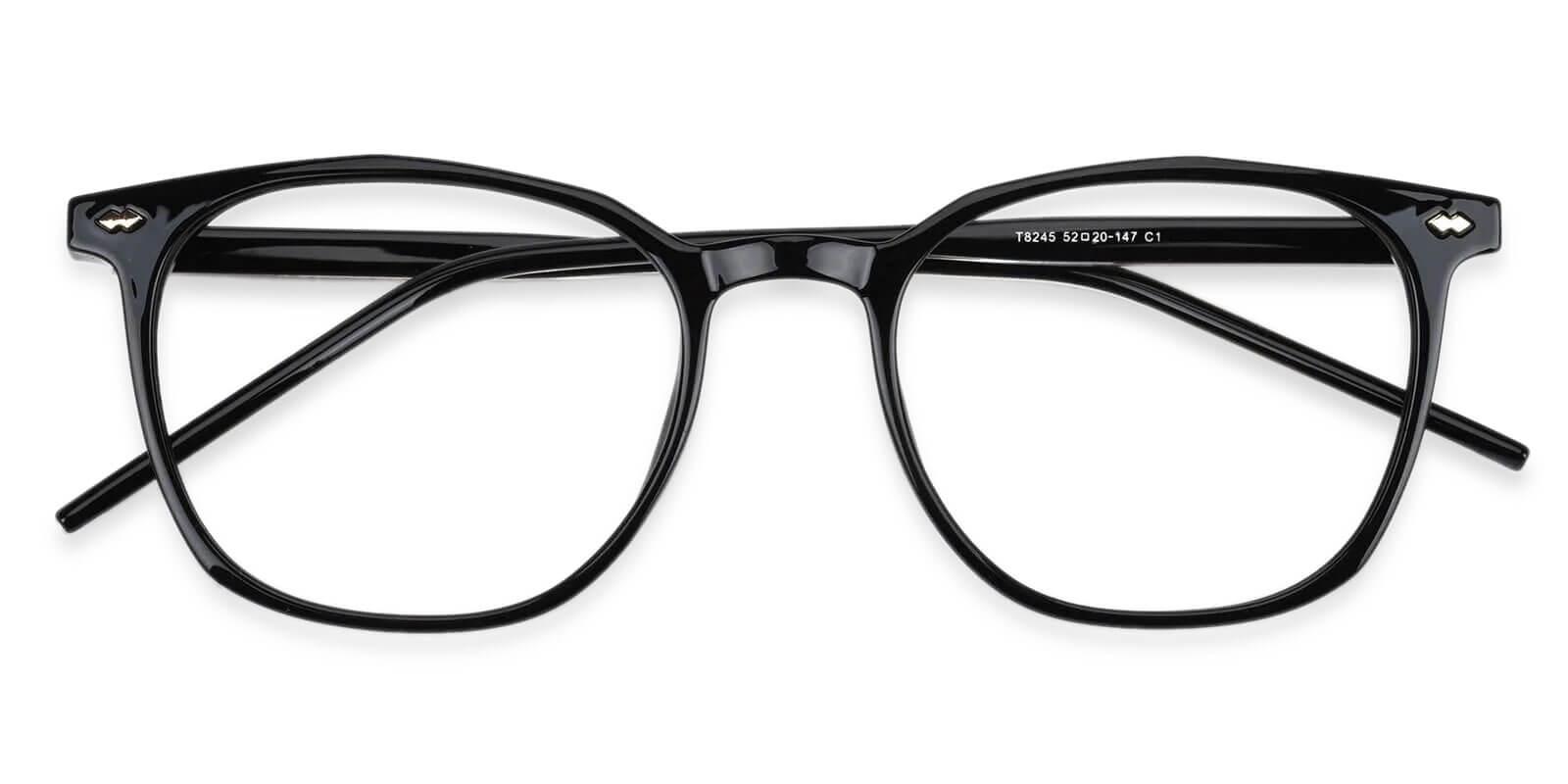 Prodigy Black Acetate Eyeglasses , SpringHinges , UniversalBridgeFit Frames from ABBE Glasses