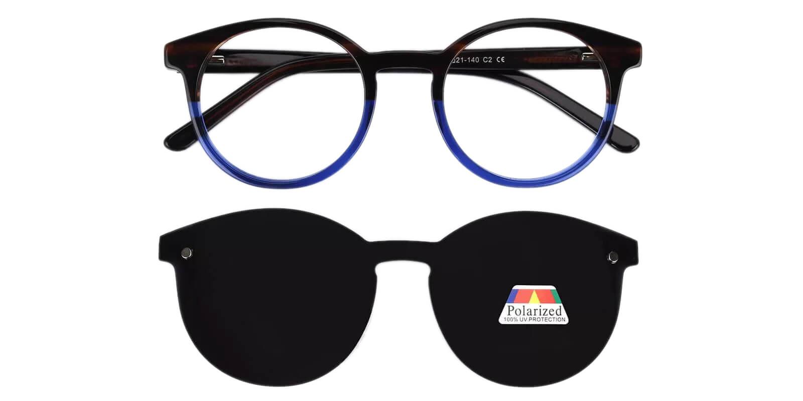 Ottawa Clip-On Multicolor Acetate Eyeglasses , Fashion , UniversalBridgeFit Frames from ABBE Glasses