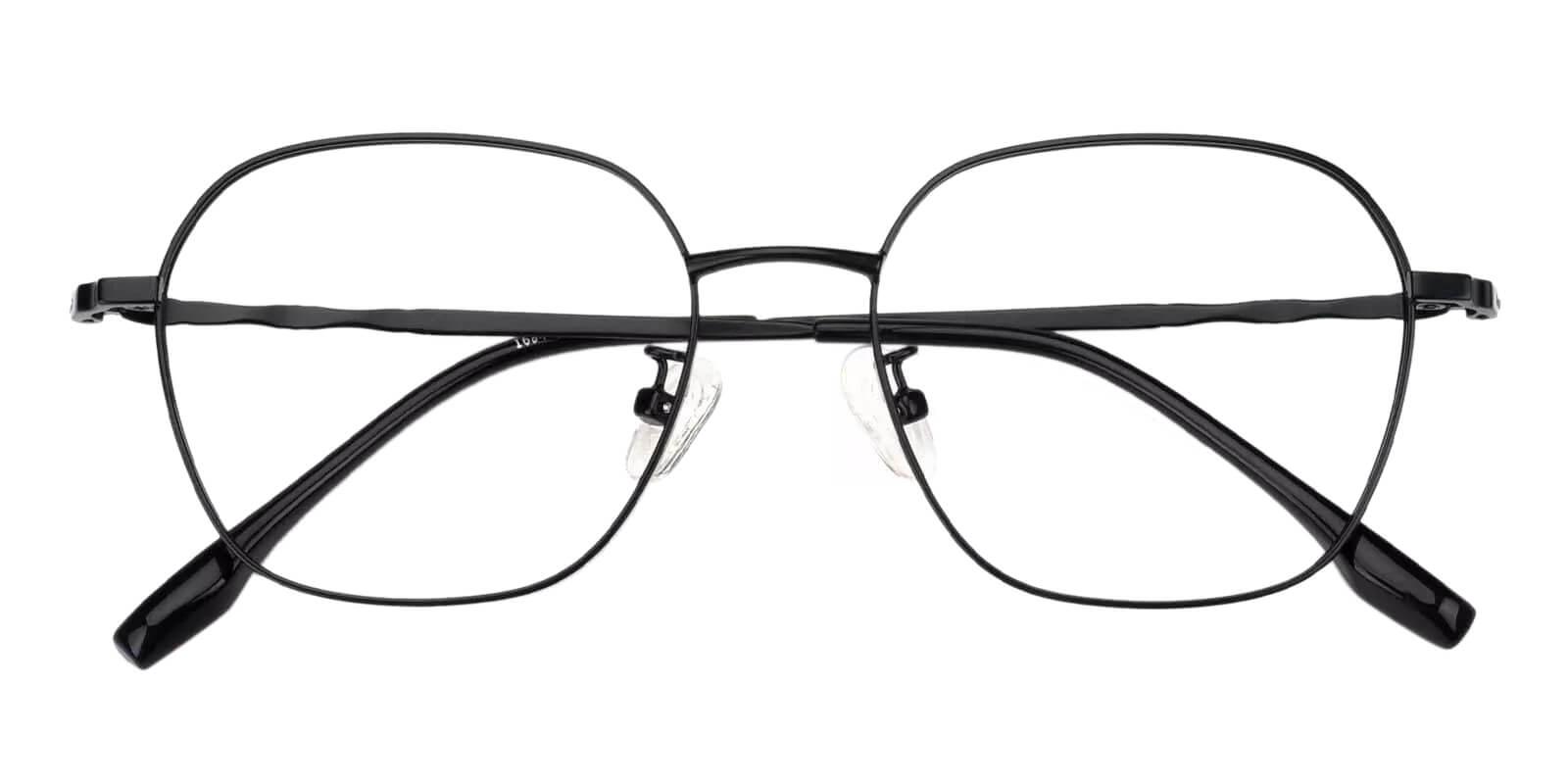 Ruff Black Metal Eyeglasses , Fashion , NosePads Frames from ABBE Glasses