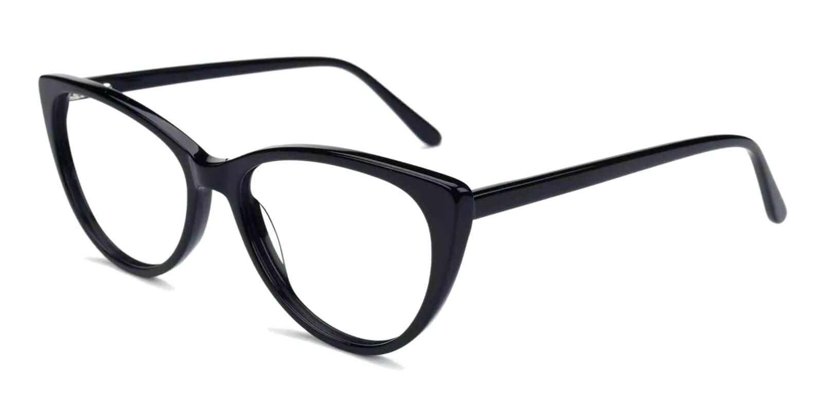 Traci Black Acetate Eyeglasses , Fashion , SpringHinges , UniversalBridgeFit Frames from ABBE Glasses