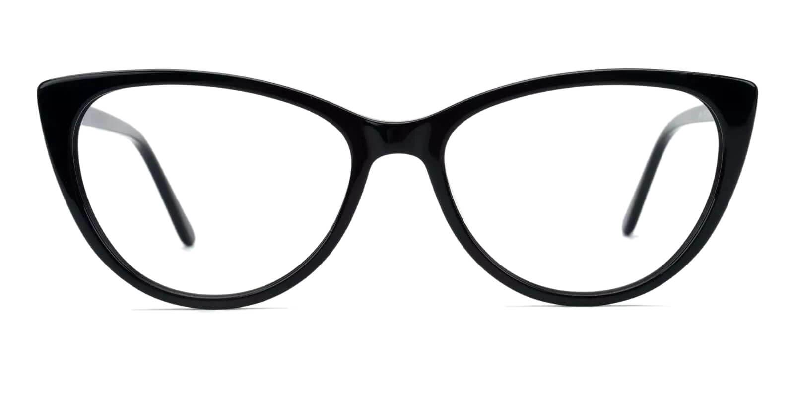 Traci Black Acetate Eyeglasses , Fashion , SpringHinges , UniversalBridgeFit Frames from ABBE Glasses