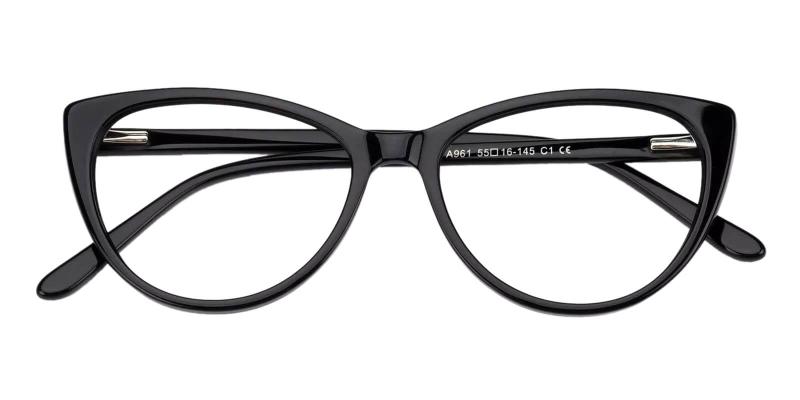 Traci - Black Cat Eye Glasses Frames | ABBE Glasses
