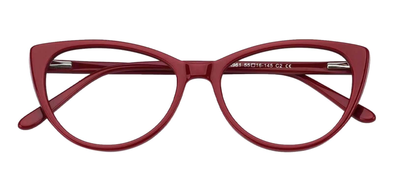 Traci Red Acetate Eyeglasses , Fashion , SpringHinges , UniversalBridgeFit Frames from ABBE Glasses