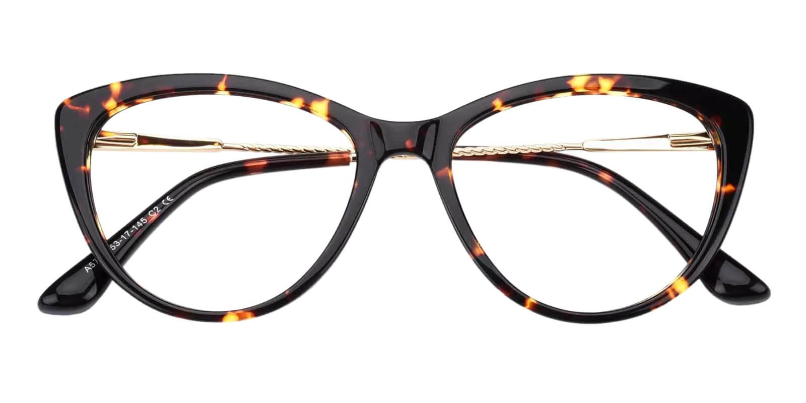 Satin Tortoise Acetate , Metal Eyeglasses , Fashion , SpringHinges , UniversalBridgeFit Frames from ABBE Glasses
