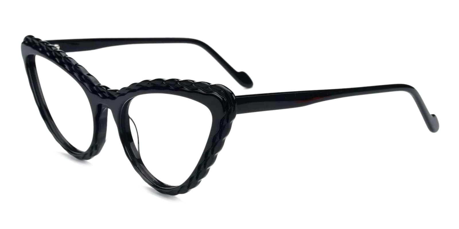 Harmt Black Acetate Eyeglasses , Fashion , SpringHinges , UniversalBridgeFit Frames from ABBE Glasses