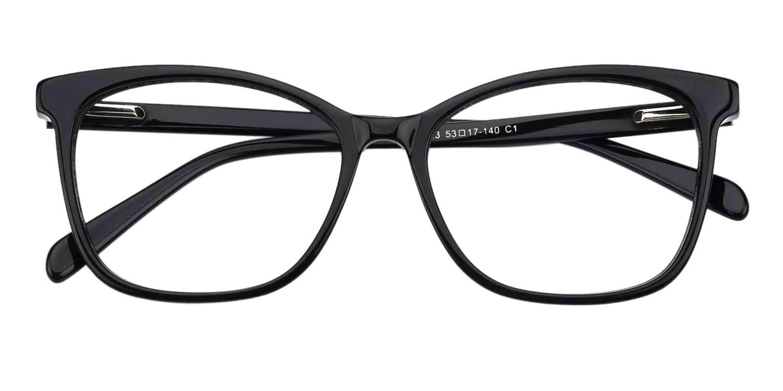 Coliny Black Acetate Eyeglasses , Fashion , SpringHinges , UniversalBridgeFit Frames from ABBE Glasses