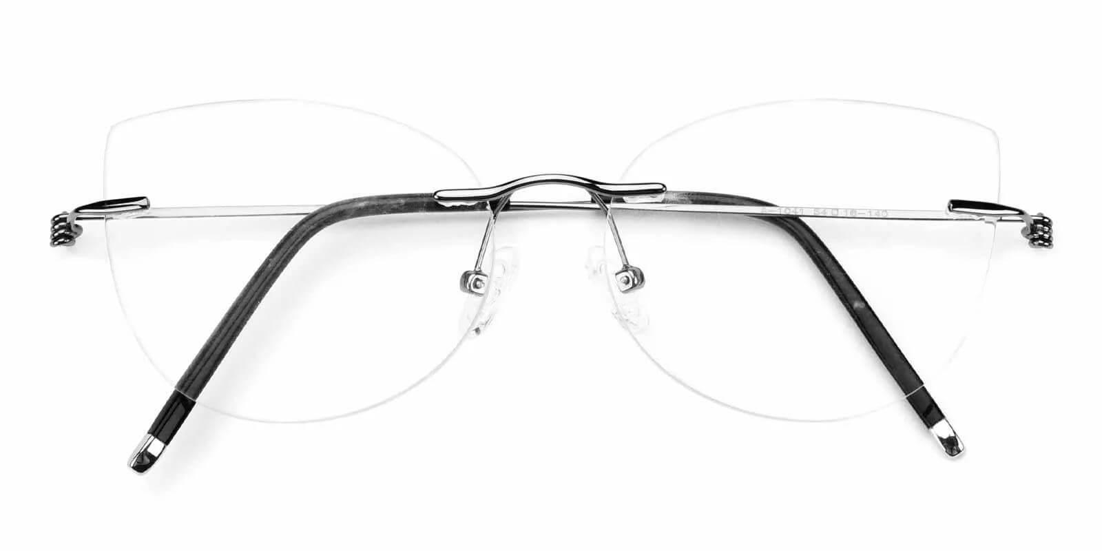 Karma Silver Metal Eyeglasses , Fashion , NosePads Frames from ABBE Glasses