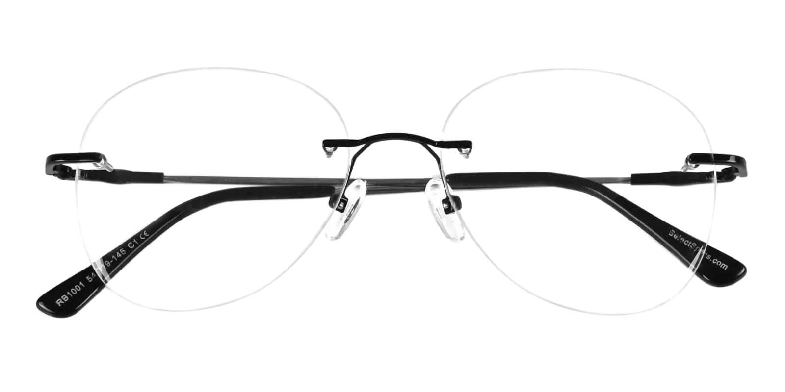 Paul Black Metal Eyeglasses , Fashion , NosePads Frames from ABBE Glasses