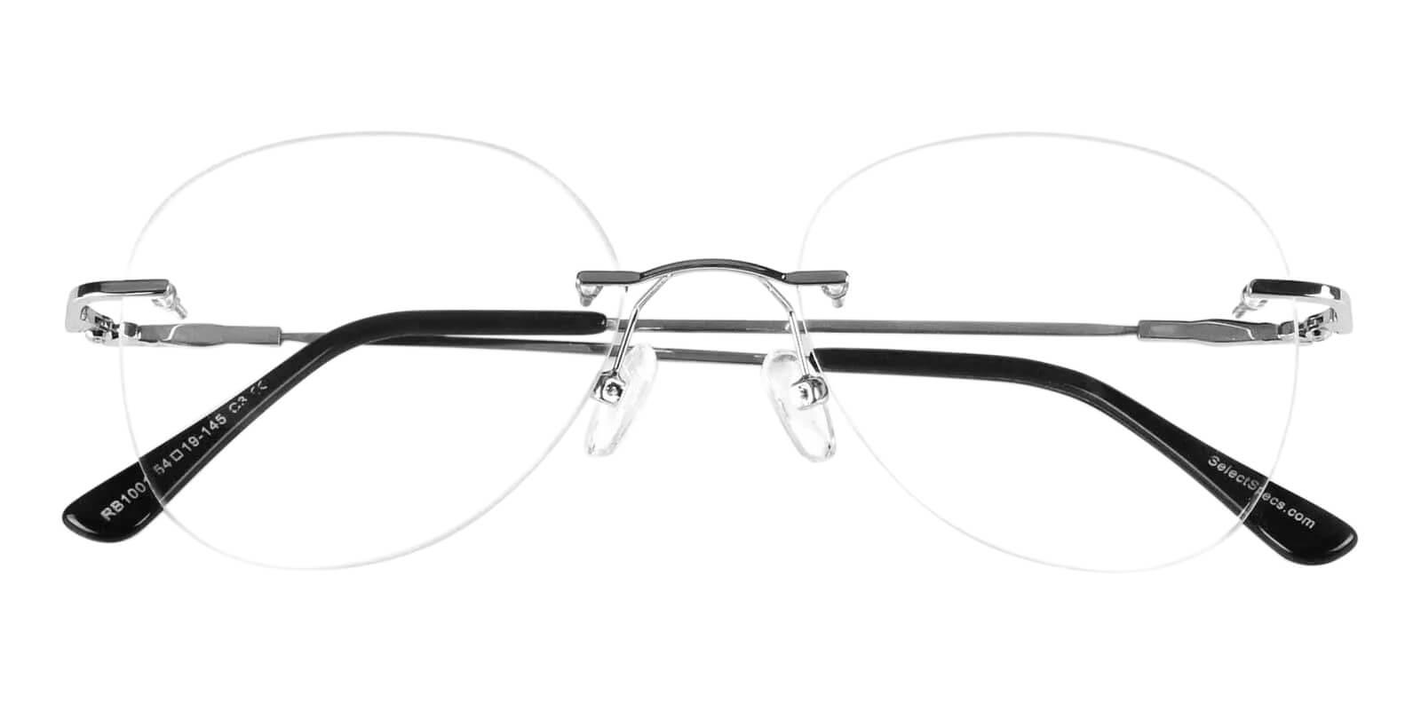 Paul Silver Metal Eyeglasses , Fashion , NosePads Frames from ABBE Glasses