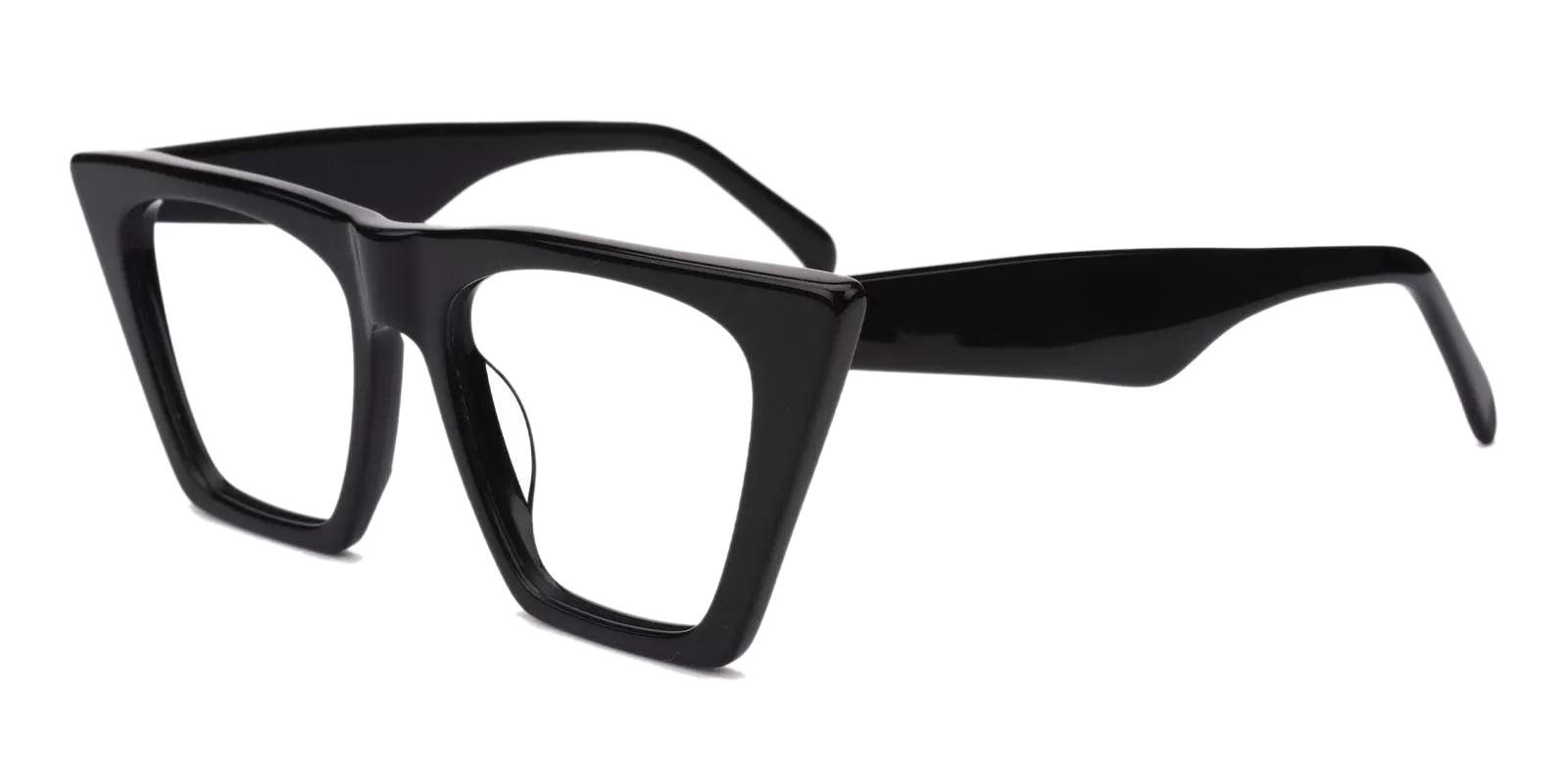 Haley Black Acetate UniversalBridgeFit , Fashion , Eyeglasses Frames from ABBE Glasses