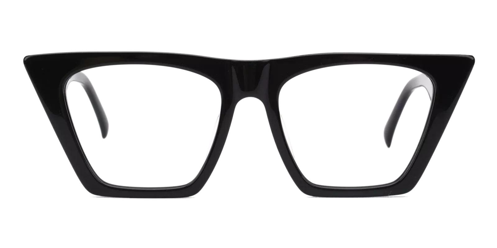 Haley Black Acetate Eyeglasses , Fashion , UniversalBridgeFit Frames from ABBE Glasses