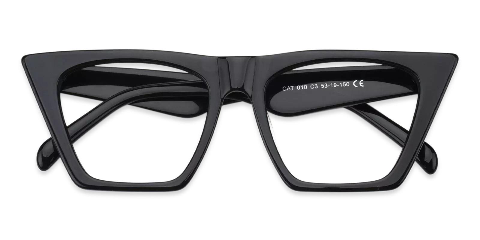 Haley Black Acetate Eyeglasses , Fashion , UniversalBridgeFit Frames from ABBE Glasses