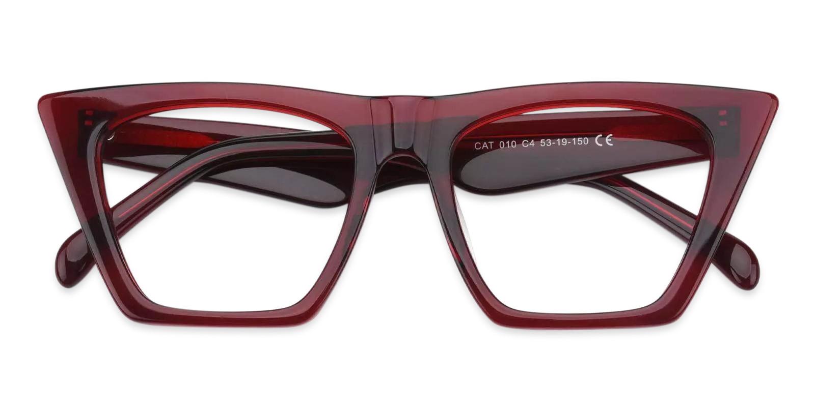 Haley Red Acetate Eyeglasses , Fashion , UniversalBridgeFit Frames from ABBE Glasses