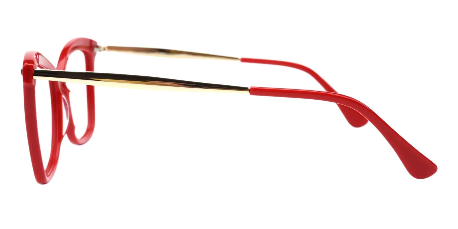 Bertha Red Acetate , Metal Eyeglasses , Fashion , UniversalBridgeFit Frames from ABBE Glasses