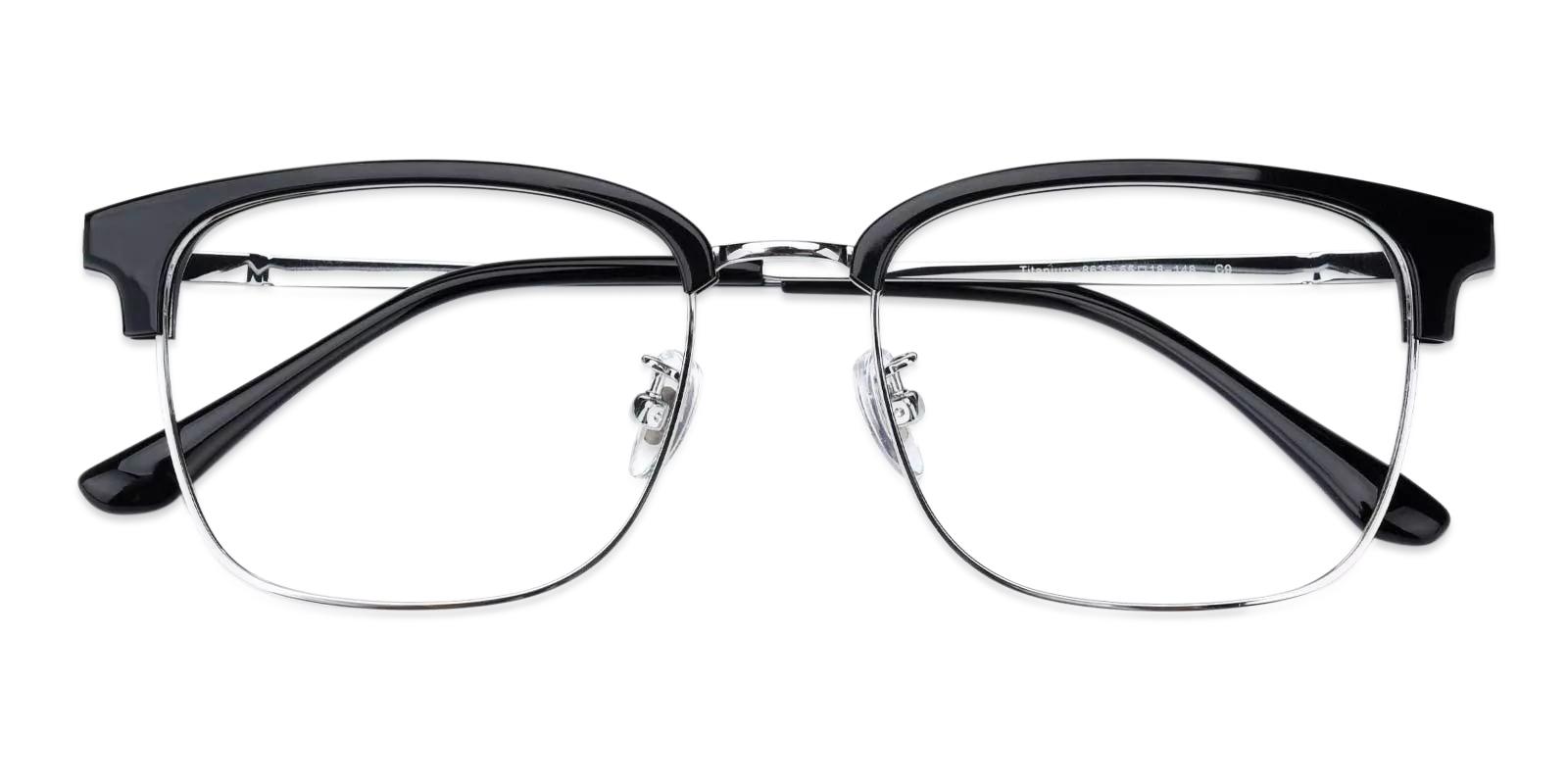Kenneth Silver Combination Eyeglasses , Fashion , NosePads , SpringHinges Frames from ABBE Glasses