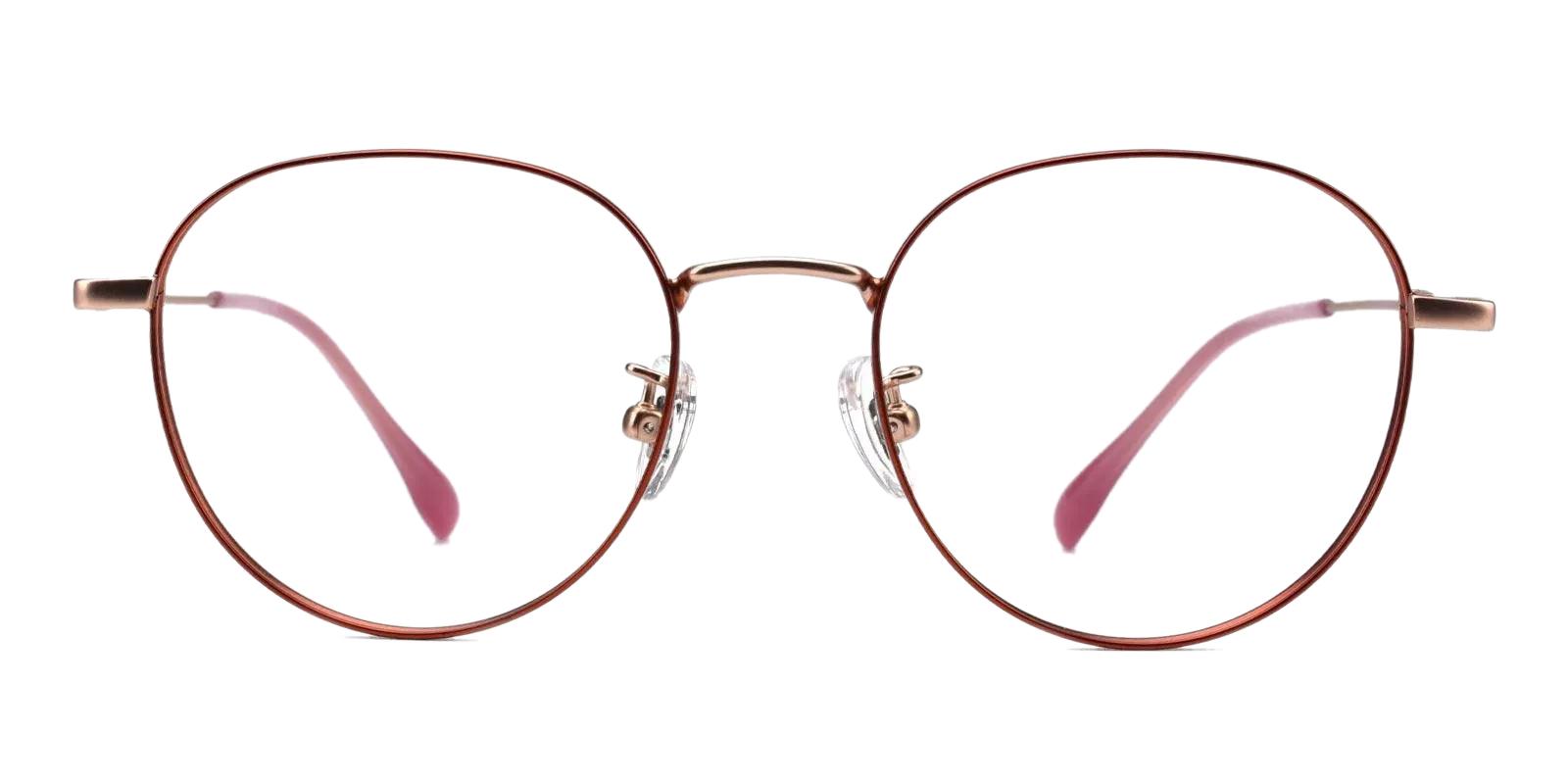 Randy Orange Metal Eyeglasses , Fashion , NosePads Frames from ABBE Glasses