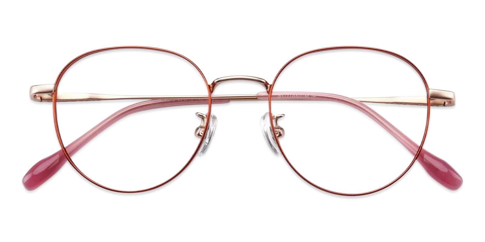 Randy Orange Metal Eyeglasses , Fashion , NosePads Frames from ABBE Glasses