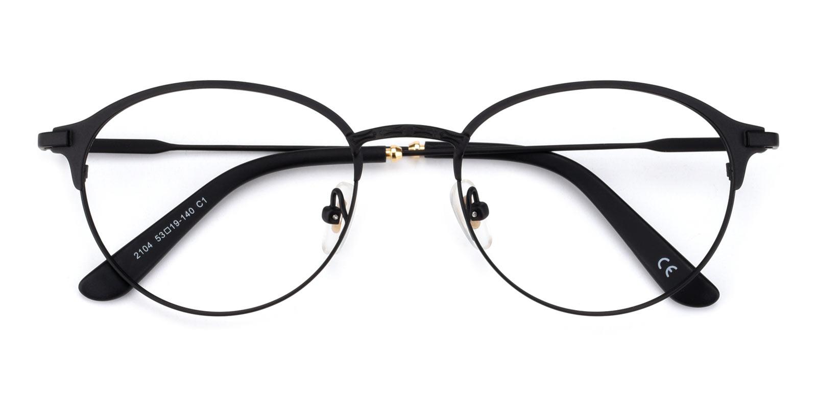 Irvin Black Metal Eyeglasses , Fashion , NosePads Frames from ABBE Glasses