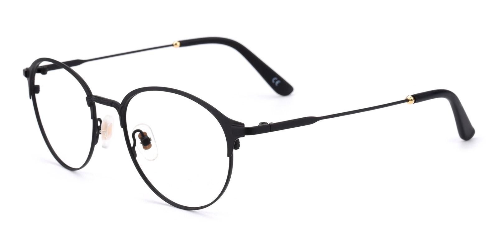 Irvin Black Metal Eyeglasses , Fashion , NosePads Frames from ABBE Glasses
