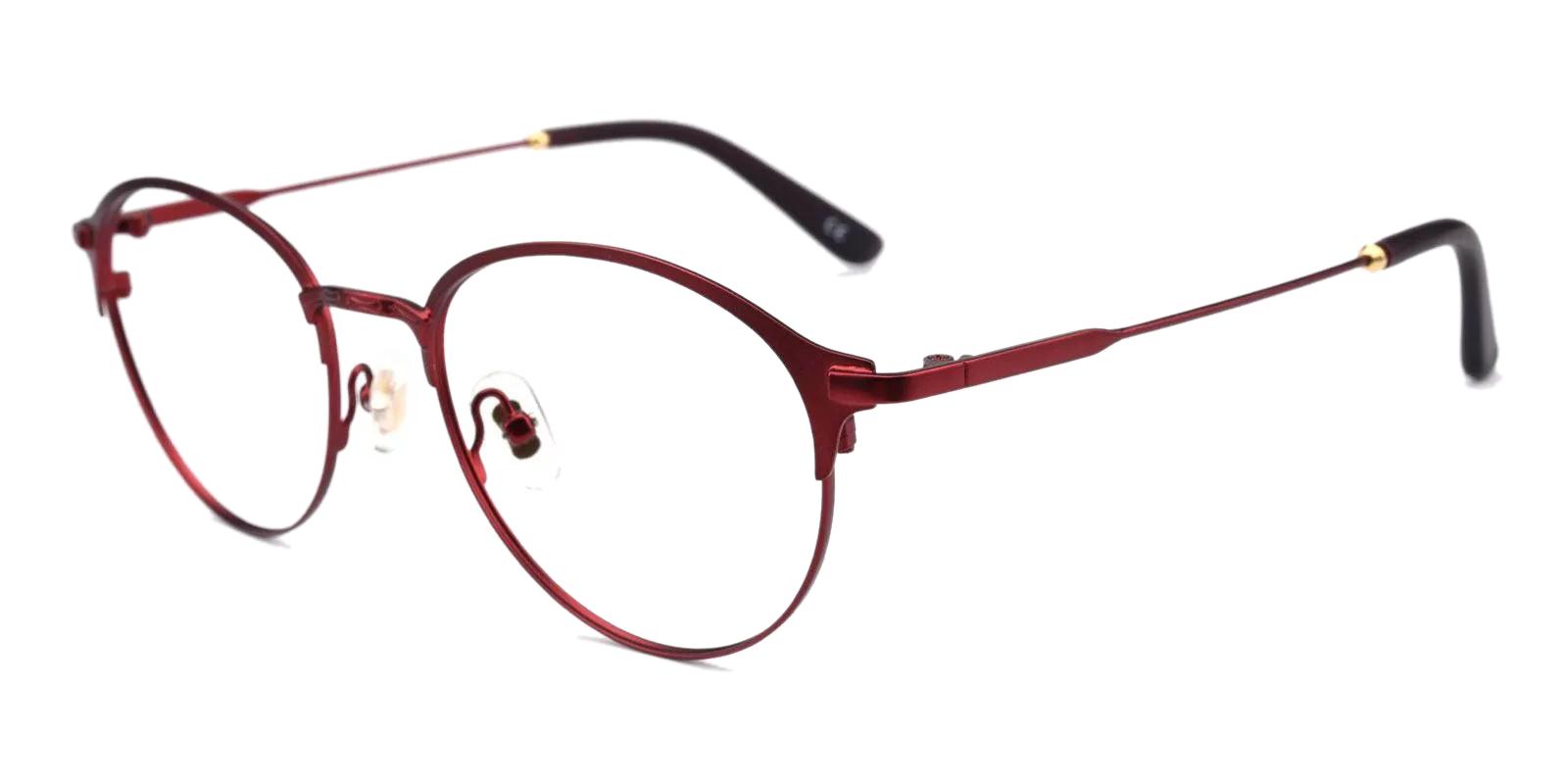 Irvin Red Metal Eyeglasses , Fashion , NosePads Frames from ABBE Glasses