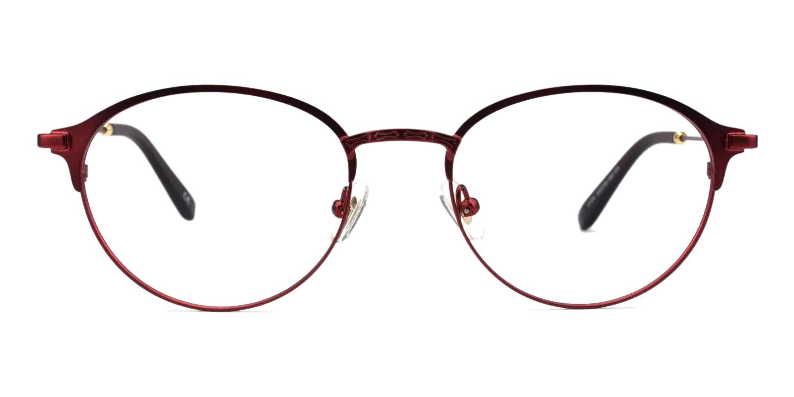 Irvin Red Metal Eyeglasses , Fashion , NosePads Frames from ABBE Glasses