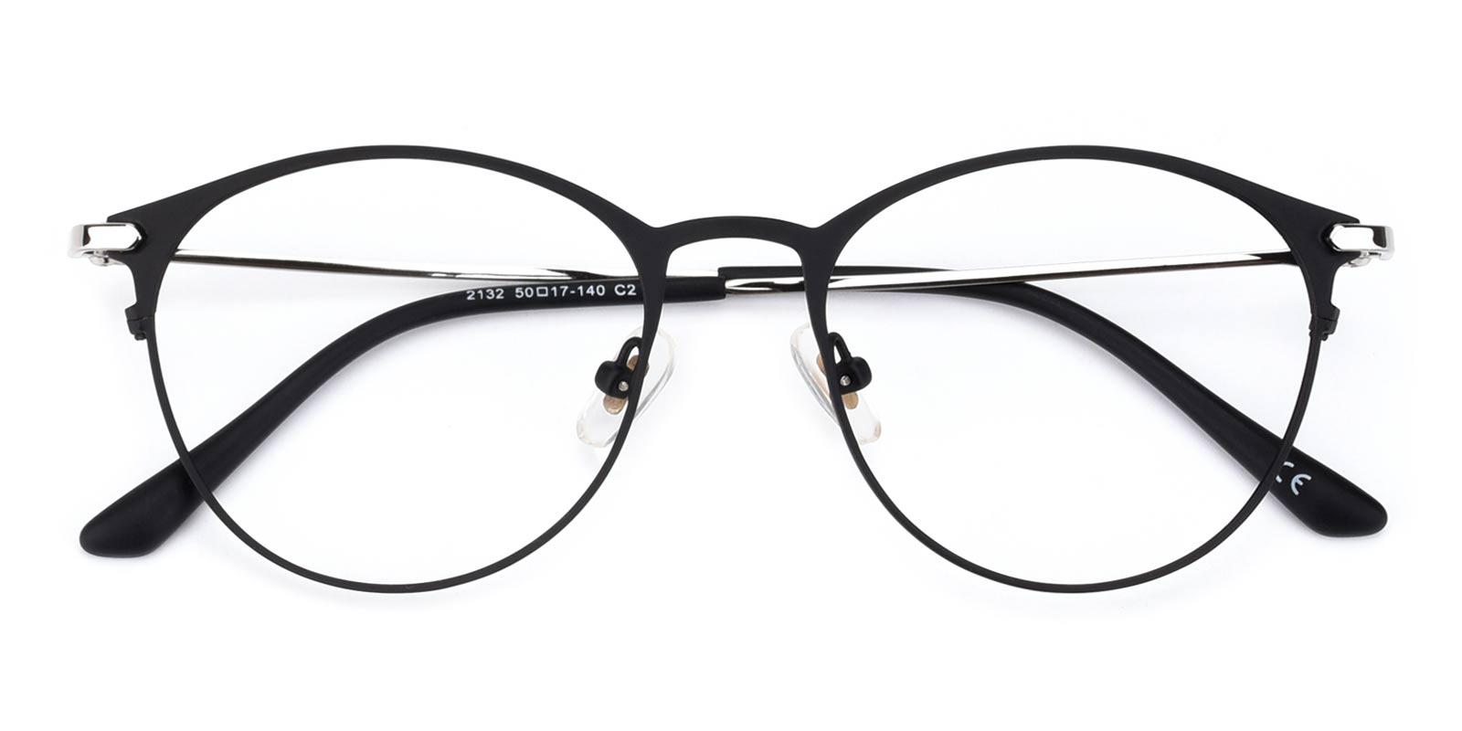Persisto Black Metal Eyeglasses , Fashion , NosePads Frames from ABBE Glasses