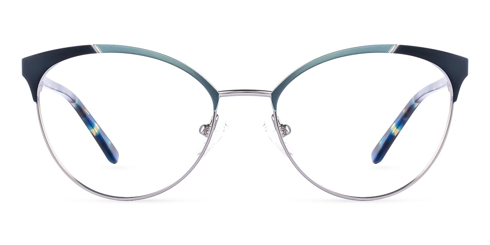 Huxley Blue Metal Eyeglasses , Fashion , NosePads , SpringHinges Frames from ABBE Glasses