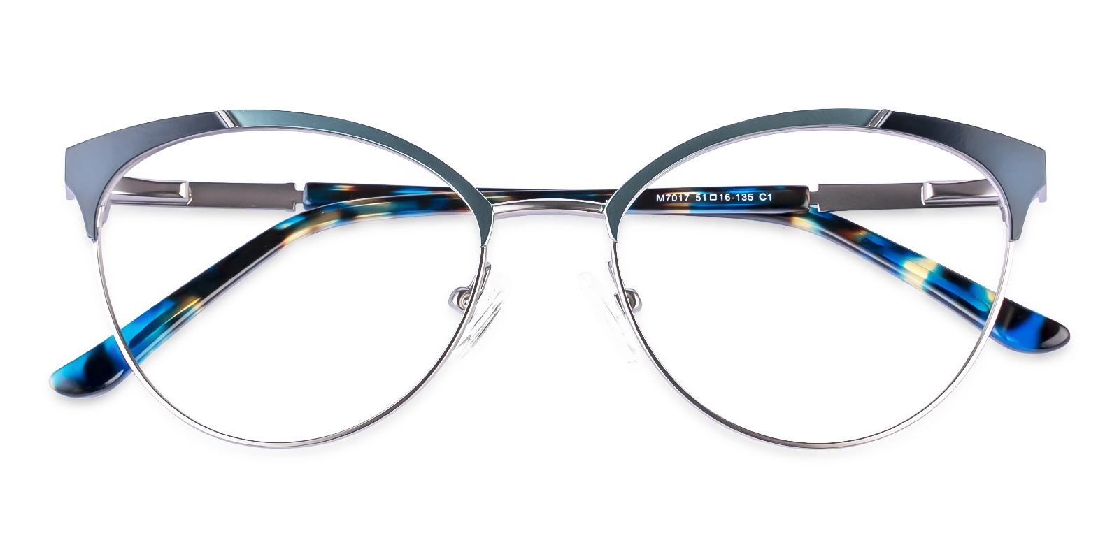 Huxley Blue Metal Eyeglasses , Fashion , SpringHinges , NosePads Frames from ABBE Glasses