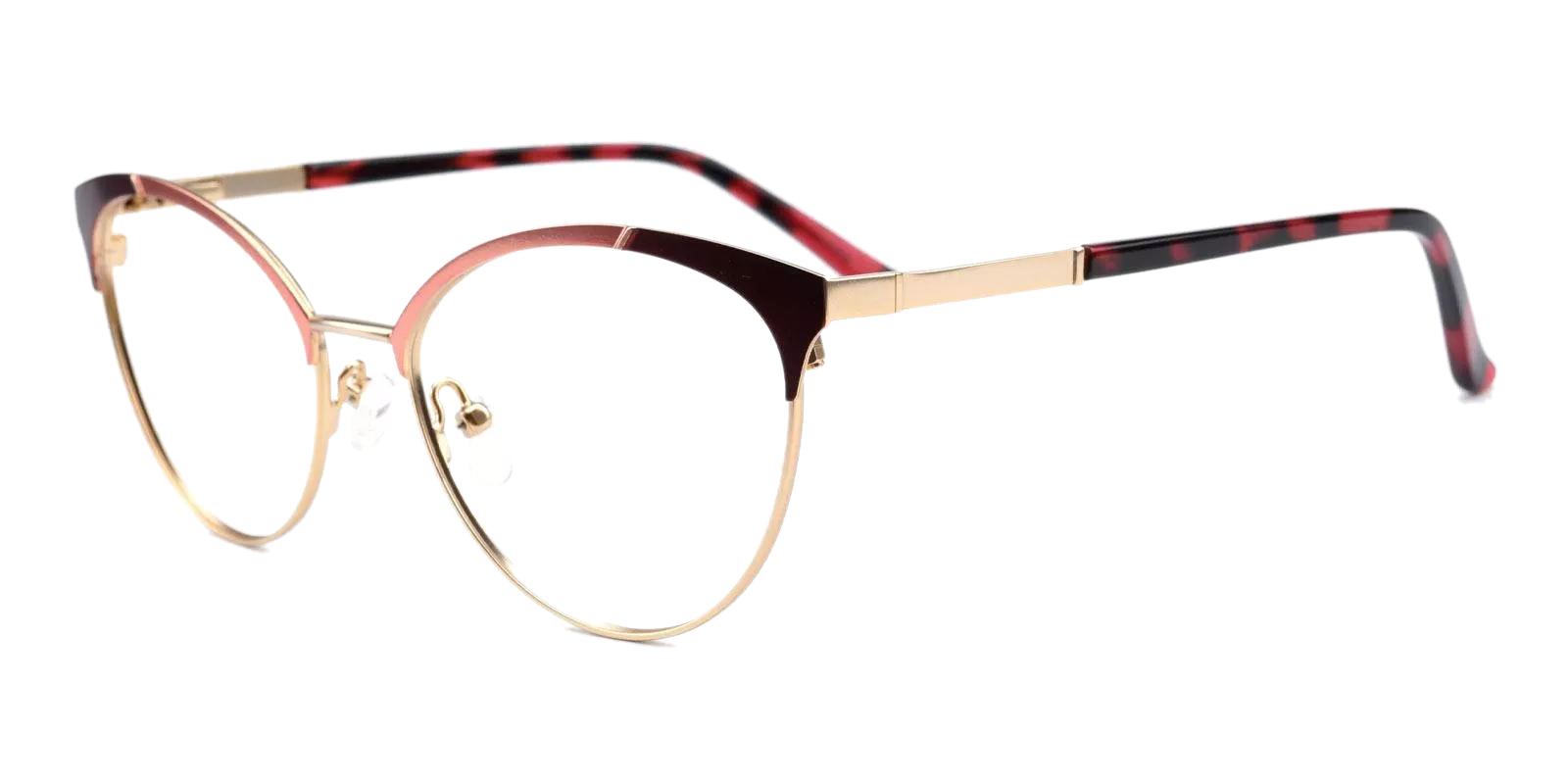Huxley Red Metal Eyeglasses , Fashion , SpringHinges , NosePads Frames from ABBE Glasses