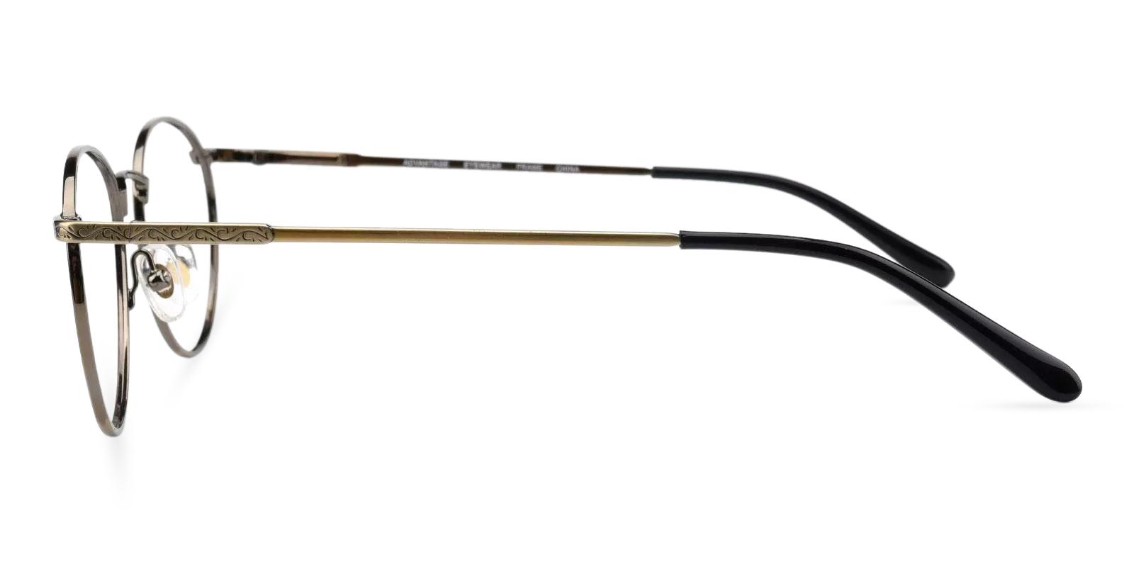 Glib Brown Metal Eyeglasses , Fashion , SpringHinges , NosePads Frames from ABBE Glasses