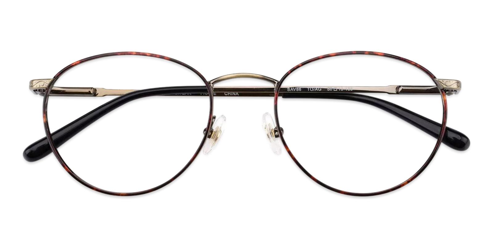 Glib Brown Metal Eyeglasses , Fashion , SpringHinges , NosePads Frames from ABBE Glasses