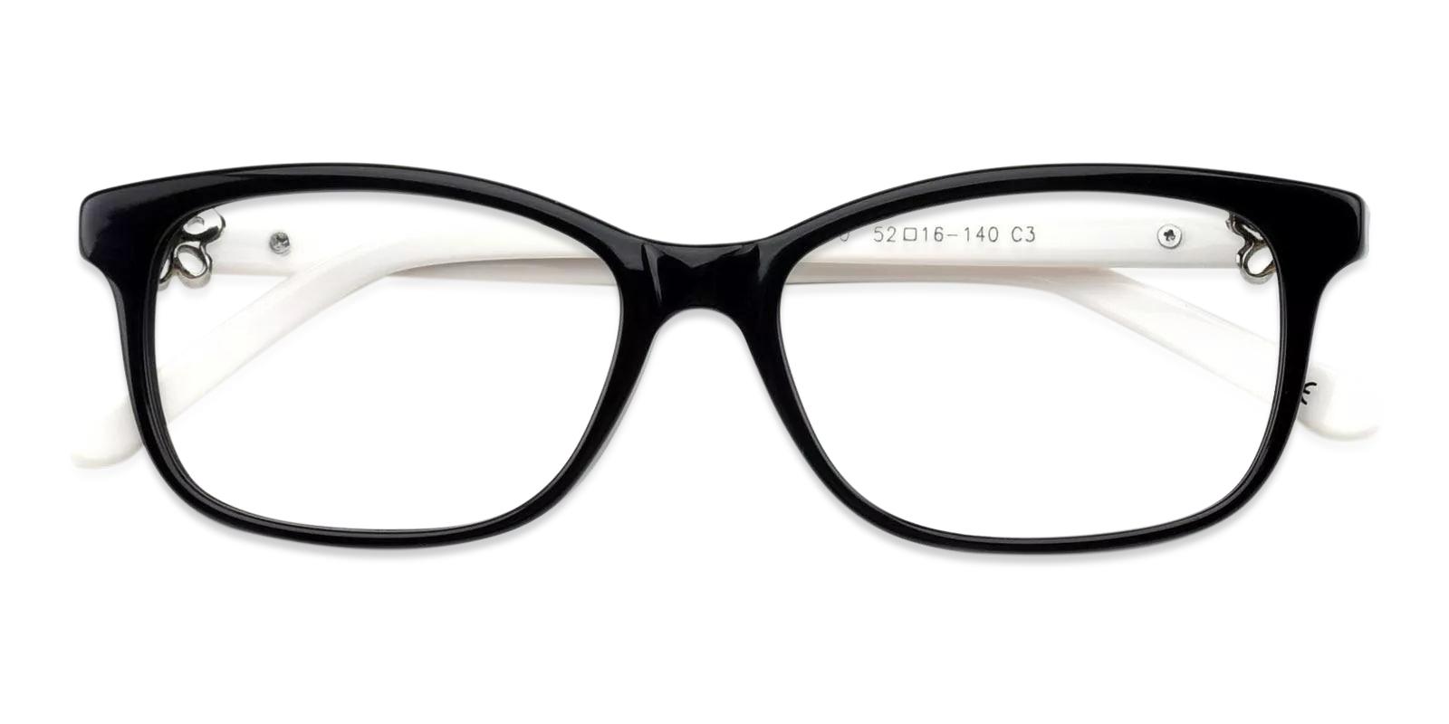 Paula Black Acetate Eyeglasses , Fashion , UniversalBridgeFit Frames from ABBE Glasses