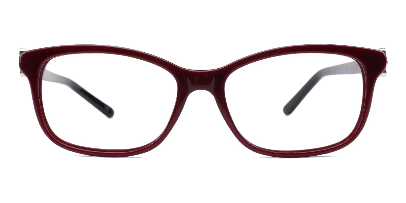 Paula Red Acetate Eyeglasses , Fashion , UniversalBridgeFit Frames from ABBE Glasses