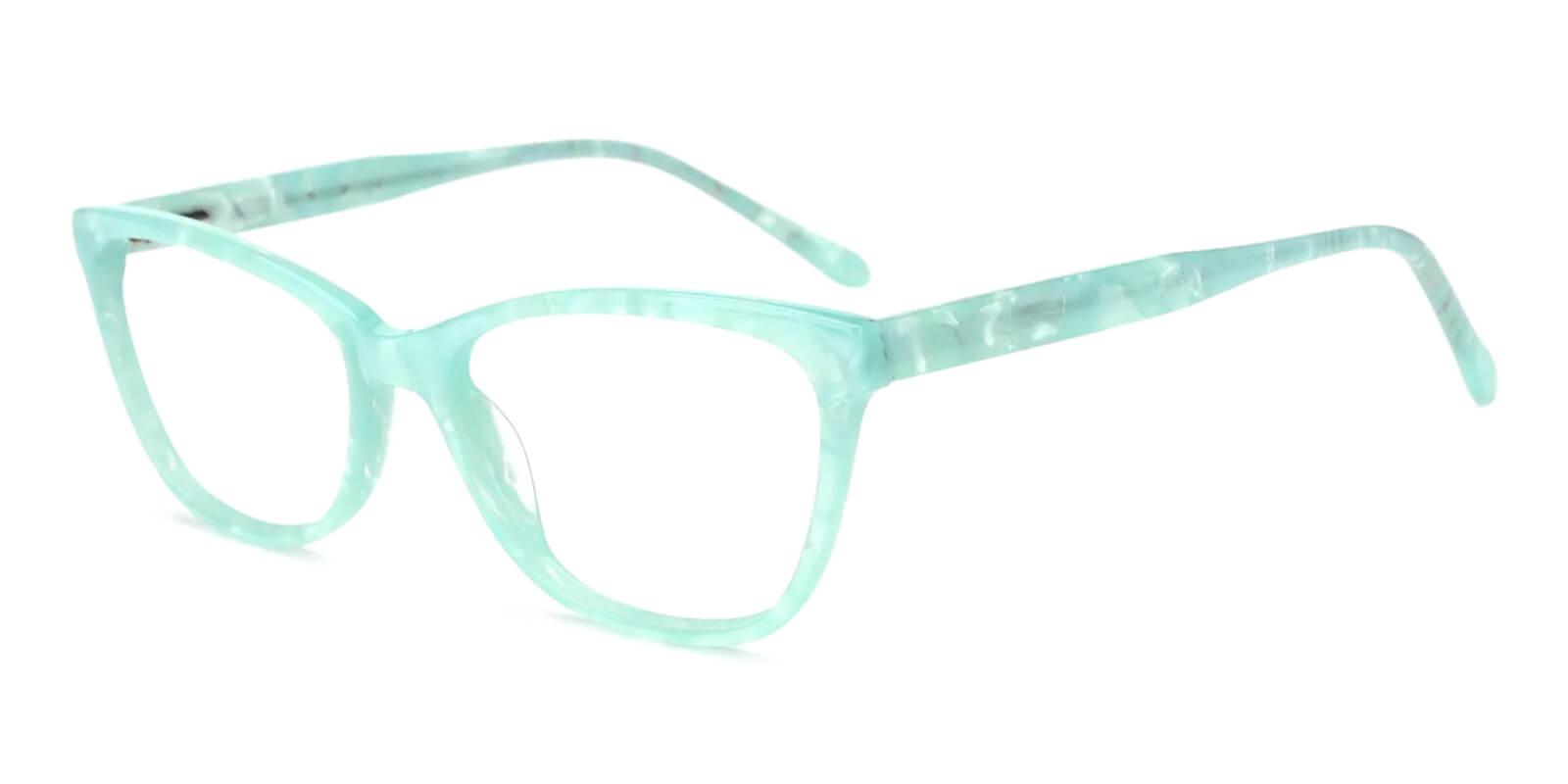 Spindan Green Acetate Eyeglasses , Fashion , SpringHinges , UniversalBridgeFit Frames from ABBE Glasses