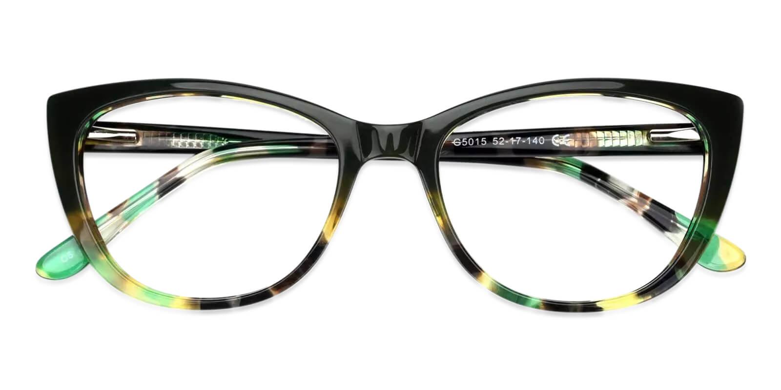 Freda Green Acetate Eyeglasses , Fashion , SpringHinges , UniversalBridgeFit Frames from ABBE Glasses