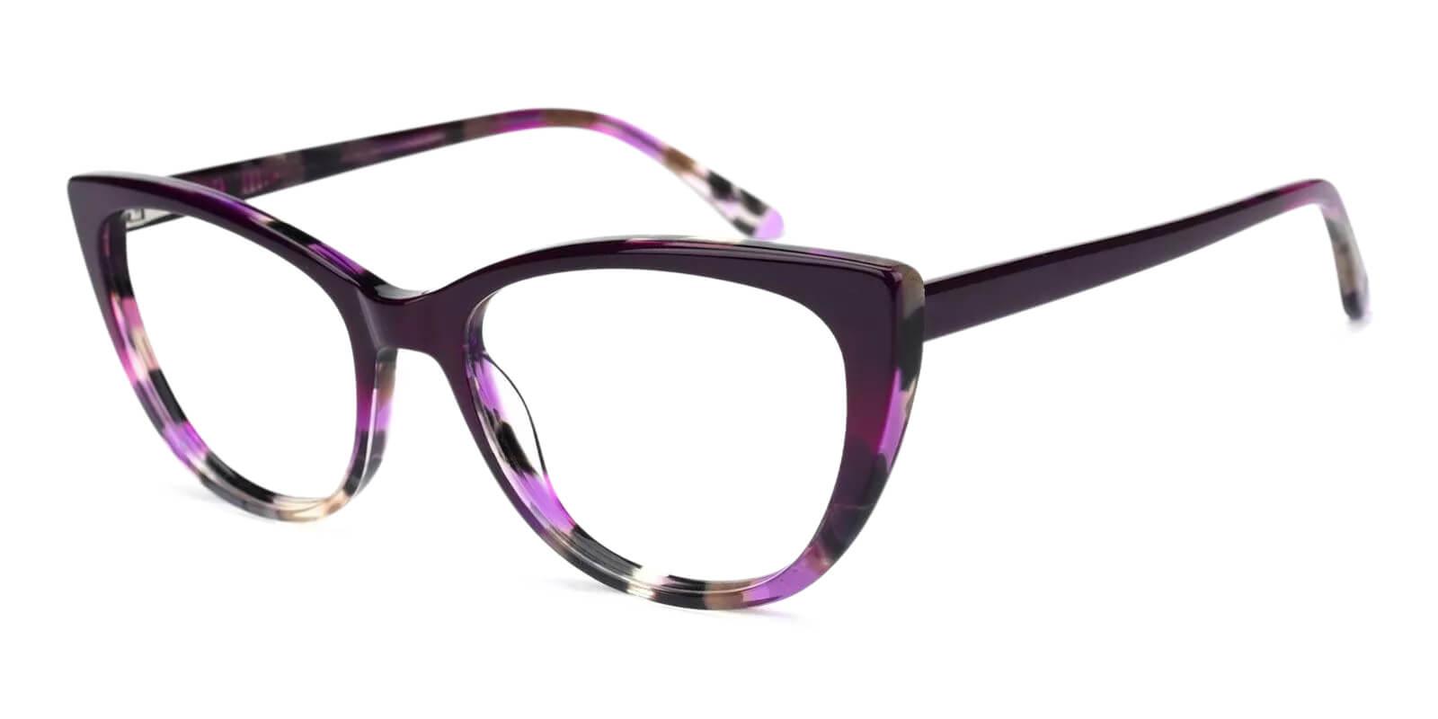 Freda Purple Acetate Eyeglasses , Fashion , SpringHinges , UniversalBridgeFit Frames from ABBE Glasses