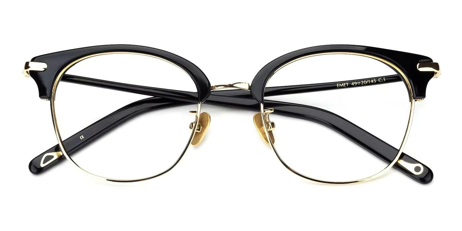 Adonia Black Combination Eyeglasses , Fashion , NosePads Frames from ABBE Glasses