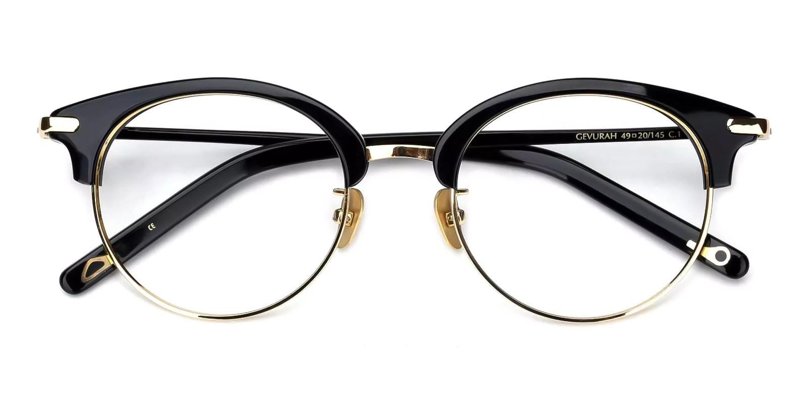 Yvonne Gold Combination Eyeglasses , Fashion , NosePads Frames from ABBE Glasses