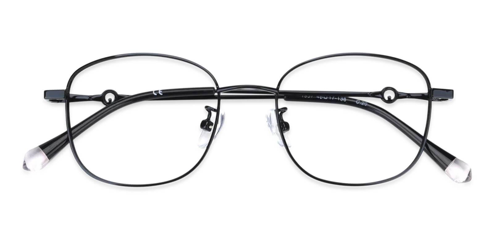 Defeny Black Metal Eyeglasses , Fashion , NosePads Frames from ABBE Glasses