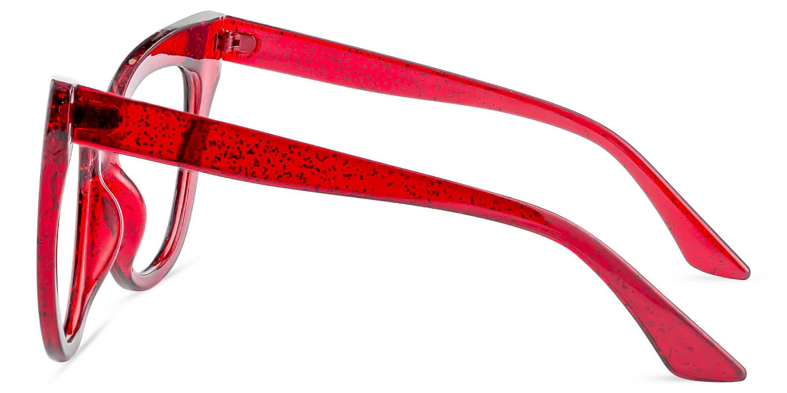 Cassian Red Plastic Eyeglasses , Fashion , UniversalBridgeFit Frames from ABBE Glasses
