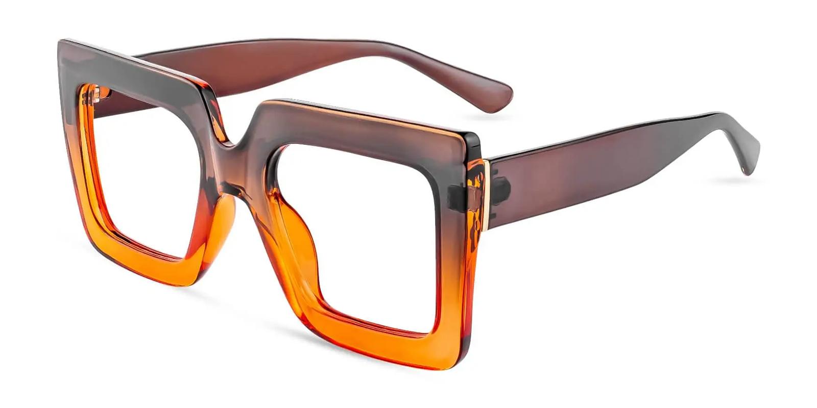 Morrison Orange Plastic Eyeglasses , Fashion , UniversalBridgeFit Frames from ABBE Glasses