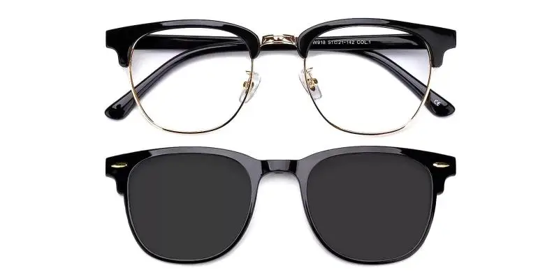 Grande Clip-On Black  Frames from ABBE Glasses