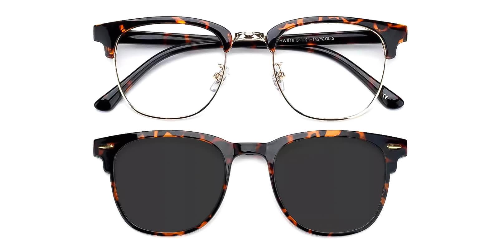 Grande Clip-On Tortoise TR Eyeglasses , Fashion , NosePads Frames from ABBE Glasses