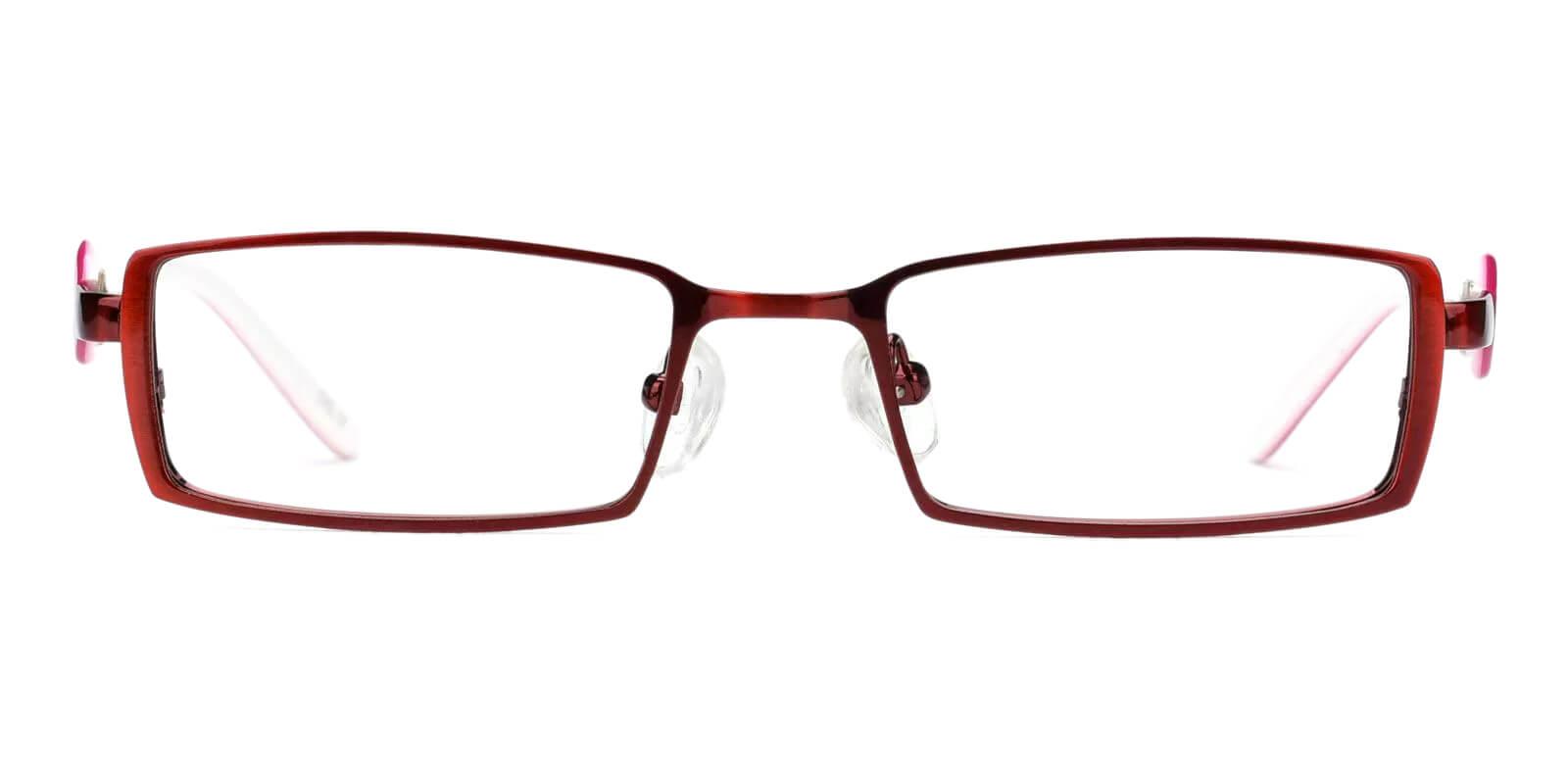 Kids-Selena Red Metal Eyeglasses , Fashion , SpringHinges , NosePads Frames from ABBE Glasses