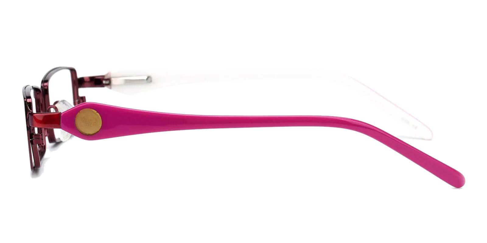 Kids-Selena Red Metal Eyeglasses , Fashion , SpringHinges , NosePads Frames from ABBE Glasses