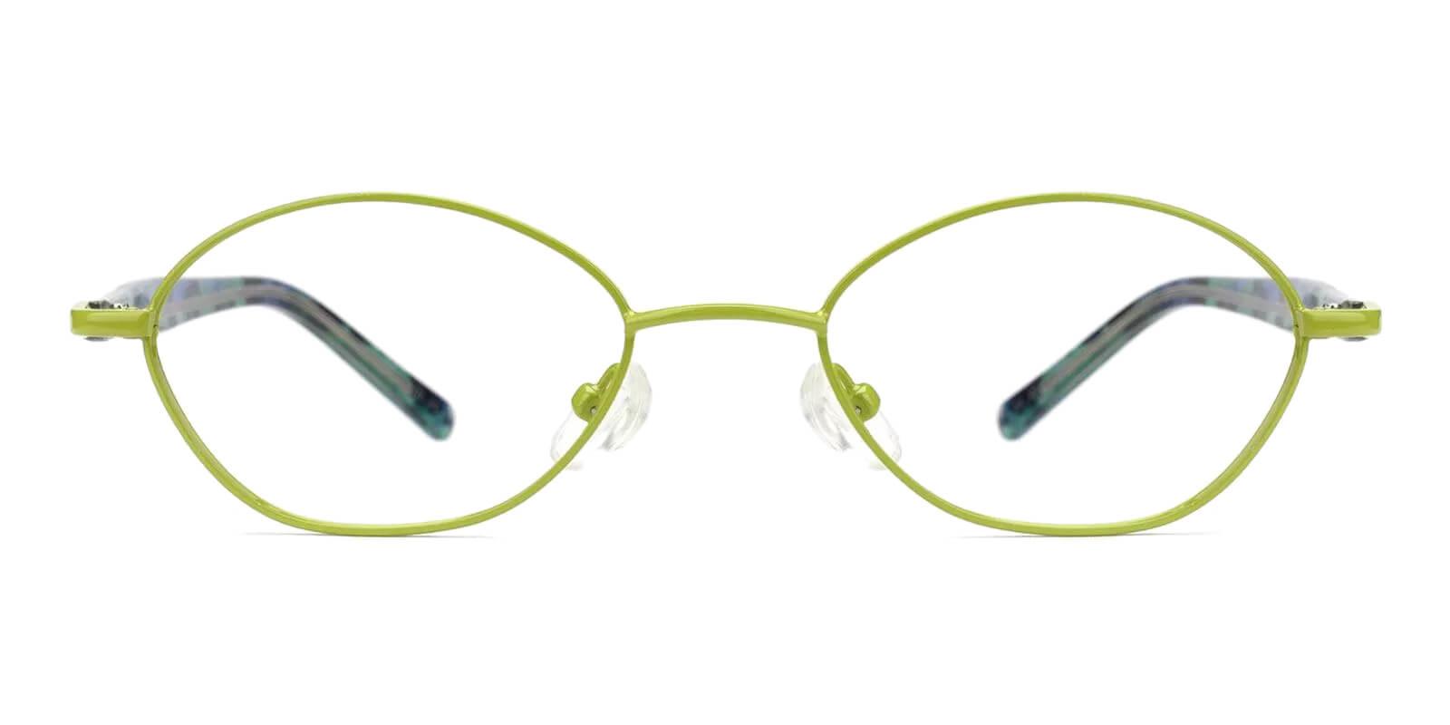 Kids-Priscilla Green Metal Eyeglasses , Fashion , SpringHinges , NosePads Frames from ABBE Glasses