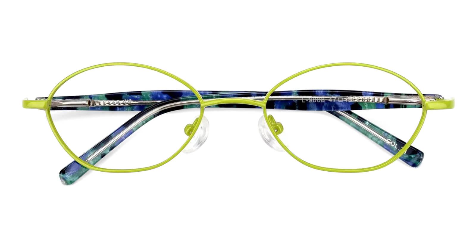 Kids-Priscilla Green Metal Eyeglasses , Fashion , SpringHinges , NosePads Frames from ABBE Glasses